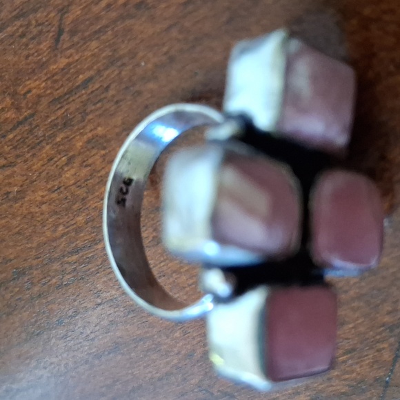 New Rhodochrosite 925 Silver Ring. - Picture 2 of 10